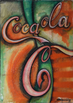 Zeitgenössisches Werk mit dem Titel « Coca-Cola pétillante : pop art vibrant et emblématique. », Erstellt von GIORGIO PATUELLI