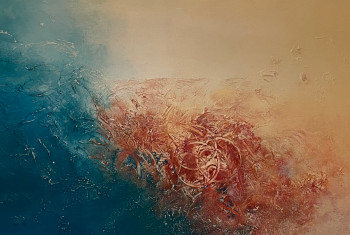 Zeitgenössisches Werk mit dem Titel « Fuego & agua », Erstellt von ROCíO ROMERAL