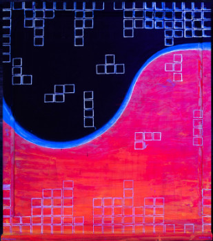 Zeitgenössisches Werk mit dem Titel « Tetris Effect », Erstellt von NINICHRONIC