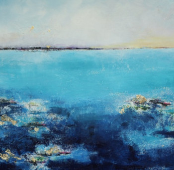 Zeitgenössisches Werk mit dem Titel « Bleu Ocean », Erstellt von NADIA CHARPENTIER