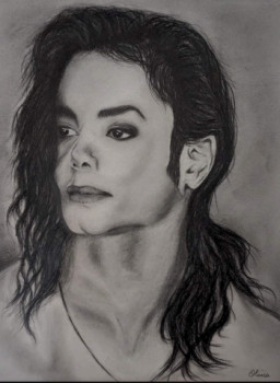 Zeitgenössisches Werk mit dem Titel « Portrait Mickael Jackson », Erstellt von DERMO ART OLIVIA