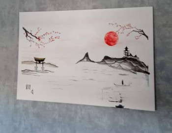 Zeitgenössisches Werk mit dem Titel « Toile japonaise », Erstellt von MILA