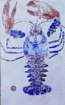 Zeitgenössisches Werk mit dem Titel « Homard bleu breton », Erstellt von BéATRICE DOR