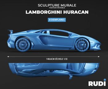 Zeitgenössisches Werk mit dem Titel « Huracan on Wall », Erstellt von RUDI