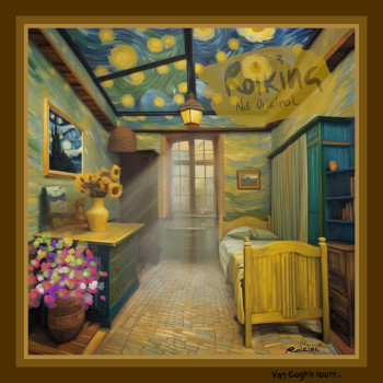 Zeitgenössisches Werk mit dem Titel « Habitación de Van Gogh », Erstellt von ROIKING