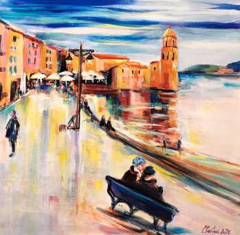 Zeitgenössisches Werk mit dem Titel « Collioure après la pluie », Erstellt von CLICKART+