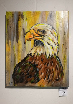 Zeitgenössisches Werk mit dem Titel « Animal - aigle royal - street art », Erstellt von CéDRIC CRéA