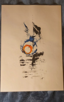 Zeitgenössisches Werk mit dem Titel « Bateau abstrait 1 », Erstellt von ELIETTE CAYRE