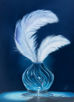 Zeitgenössisches Werk mit dem Titel « De plumes et de cristal », Erstellt von VIRGINIE BOISGERAULT