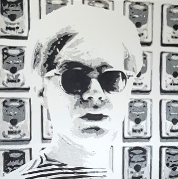 Zeitgenössisches Werk mit dem Titel « Andy Warhol », Erstellt von JIMA