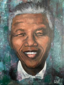 Zeitgenössisches Werk mit dem Titel « Nelson Mandela », Erstellt von LAETITIA BOUSSOUF VIGNOLES