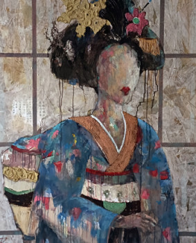 Zeitgenössisches Werk mit dem Titel « SERIE GEISHA 00083 », Erstellt von JOSEP POZO