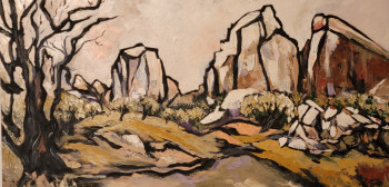 Zeitgenössisches Werk mit dem Titel « LES BAUX EN PROVENCE », Erstellt von BOURILLON KAO