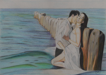 Zeitgenössisches Werk mit dem Titel « Summerkiss », Erstellt von PIRDESSINS