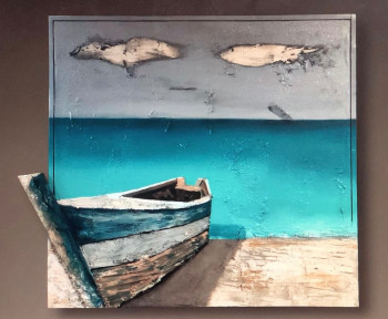 Zeitgenössisches Werk mit dem Titel « The boat ( Le bateau) 3500€ », Erstellt von XHELOART