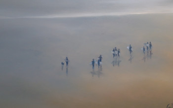 Zeitgenössisches Werk mit dem Titel « Marina ,playa San Lorenzo », Erstellt von CANI MENENDEZ