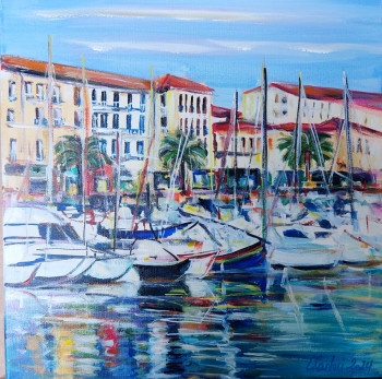 Zeitgenössisches Werk mit dem Titel « Port Vendres, le port », Erstellt von CLICKART+