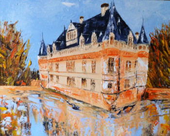 Zeitgenössisches Werk mit dem Titel « Château Azay le Rideau », Erstellt von JEAN PIERRE SALLE