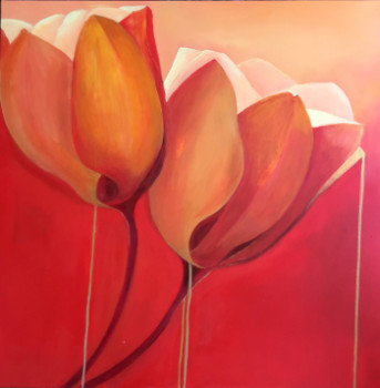 Zeitgenössisches Werk mit dem Titel « Tulipes », Erstellt von RENéE OCONEL