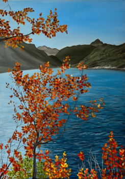 Zeitgenössisches Werk mit dem Titel « L’automne à Tignes », Erstellt von RITA