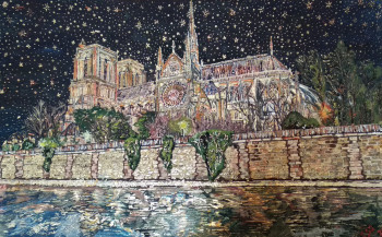 Zeitgenössisches Werk mit dem Titel « Maravillosa Notre Dame », Erstellt von ISA