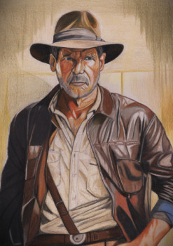 Zeitgenössisches Werk mit dem Titel « Indiana Jones », Erstellt von PIRDESSINS