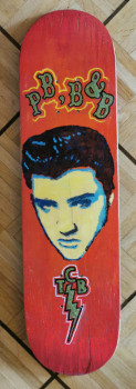 Zeitgenössisches Werk mit dem Titel « ELVIS », Erstellt von KUSTOM CLEAVERS