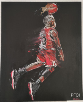 Zeitgenössisches Werk mit dem Titel « Michael Jordan dans ses œuvres », Erstellt von PATRICK FOI