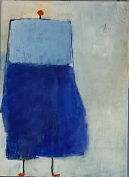 Zeitgenössisches Werk mit dem Titel « Bleue abstraite », Erstellt von MARIE ROUACH