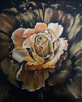 Zeitgenössisches Werk mit dem Titel « Rosa con burbujas », Erstellt von MIREIAS ART