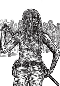 Zeitgenössisches Werk mit dem Titel « Michonne », Erstellt von ERIC ERIC