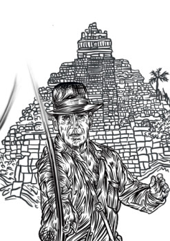 Zeitgenössisches Werk mit dem Titel « Indiana Jones et le temple », Erstellt von ERIC ERIC