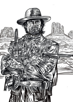 Zeitgenössisches Werk mit dem Titel « Josey Wales », Erstellt von ERIC ERIC