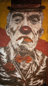 Zeitgenössisches Werk mit dem Titel « Old Clown », Erstellt von ERIC ERIC