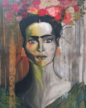 Zeitgenössisches Werk mit dem Titel « Frida 80x60 », Erstellt von SOKI