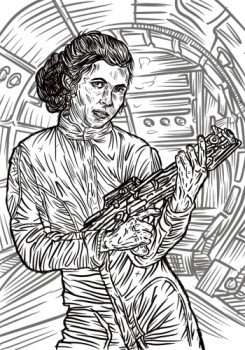 Zeitgenössisches Werk mit dem Titel « Princess Leia », Erstellt von ERIC ERIC