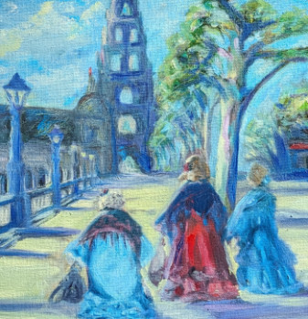 Zeitgenössisches Werk mit dem Titel « Danseuses de Flamenco à Séville », Erstellt von JULIA KKOS