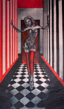 Zeitgenössisches Werk mit dem Titel « Corridor woman », Erstellt von ERIC ERIC