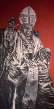 Zeitgenössisches Werk mit dem Titel « Le pape Jean Paul », Erstellt von ERIC ERIC