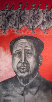 Zeitgenössisches Werk mit dem Titel « Mao et les filles du Moulin Rouge », Erstellt von ERIC ERIC