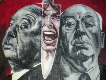 Zeitgenössisches Werk mit dem Titel « Alfred Hitchcock Psychose », Erstellt von ERIC ERIC