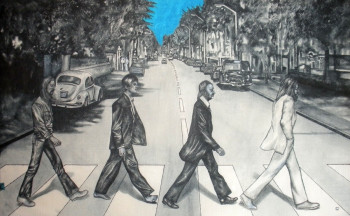 Zeitgenössisches Werk mit dem Titel « The Beatles Abbey Road », Erstellt von ERIC ERIC