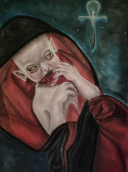 Zeitgenössisches Werk mit dem Titel « Baby Vampire », Erstellt von ROWENA DARK