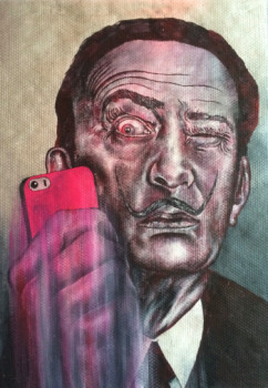 Zeitgenössisches Werk mit dem Titel « Salvador Dali Selfie », Erstellt von ERIC ERIC