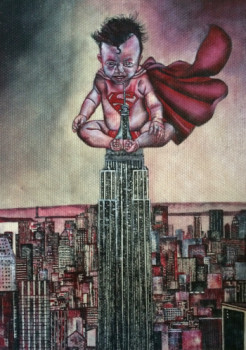 Zeitgenössisches Werk mit dem Titel « Baby Superman Empire State Building », Erstellt von ERIC ERIC