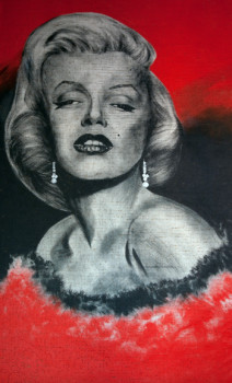 Zeitgenössisches Werk mit dem Titel « Marilyn Monroe portrait », Erstellt von ERIC ERIC