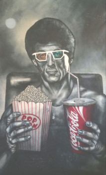 Zeitgenössisches Werk mit dem Titel « Sylvester Stallone Dans le cinéma 3D », Erstellt von ERIC ERIC