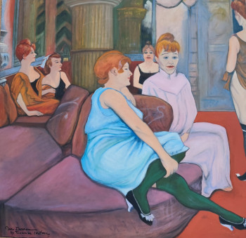 Zeitgenössisches Werk mit dem Titel « "Hommage à Toulouse-Lautrec" », Erstellt von MARC DANCRE