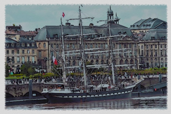 Le Belem sur les quais de Bordeaux Auf der ARTactif-Website