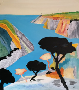 Zeitgenössisches Werk mit dem Titel « Les calanques », Erstellt von FELJAZZ